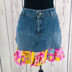 New Handmade Kitchen Jean Apron Ruffled